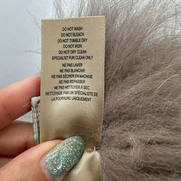 Burberry Detachable Raccoon Fur Collar Snap On Convertible Winter Outdoor Preppy - Picture 8 of 10